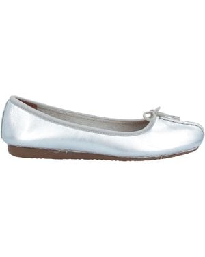 Clarks Ballet Flats Soft Leather - White