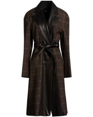 Barbara Bui Coat Wool, Cotton, Lambskin - Black