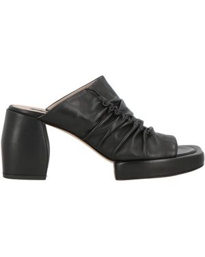 Malloni Sandals Leather - Black