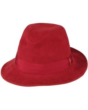Borsalino Hat Leather - Red