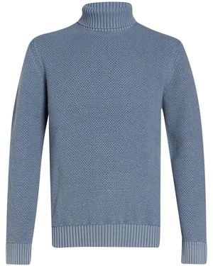 Circolo 1901 Slate Turtleneck Merino Wool - Blue