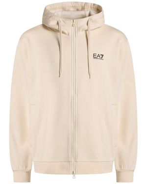 EA7 Cream Sweatshirt Cotton, Polyester - Natural