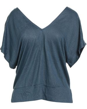 Majestic Filatures T-Shirt Linen, Elastane - Blue