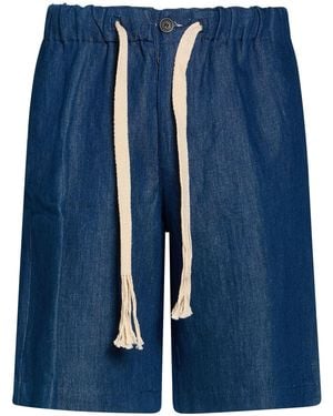 Sandro Shorts & Bermuda Shorts Cotton, Linen - Blue