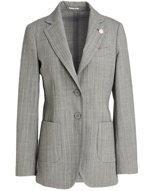 Lardini Blazer Polyester, Wool, Elastane - Gray
