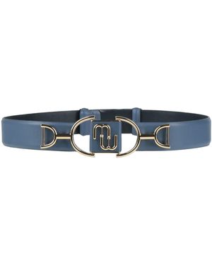 Maje Belt Cow Leather, Zamak - Blue