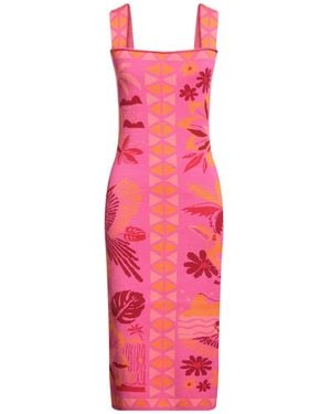FARM Rio Vestido Midi - Rosa