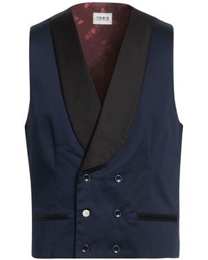 Berna Tailored Vest Cotton, Acetate - Blue
