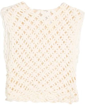 Alaïa Top Cotton, Polyamide - Natural