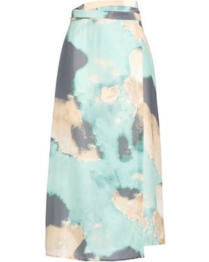 Roberto Collina Maxi Skirt Silk - Blue