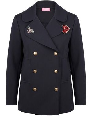 La Fille Des Fleurs Overcoat & Trench Coat Polyamide, Elastane - Blue