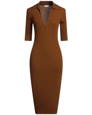 Dries Van Noten Vestito Midi - Marrone