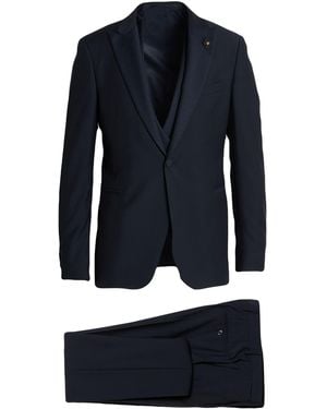 Lardini Midnight Suit Wool - Blue