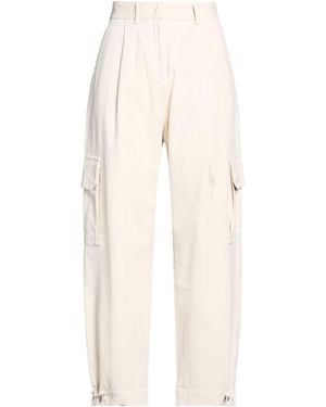 Moorer Ivory Trousers Cotton, Elastane - Natural