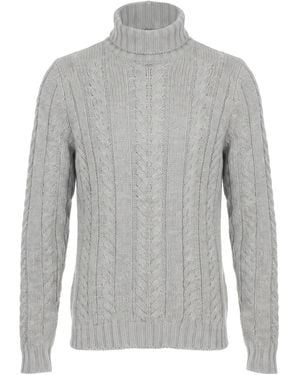 Fedeli Turtleneck Virgin Wool, Cashmere - Gray