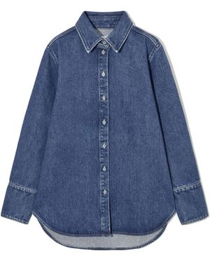 COS Structured Denim Shirt - Blue