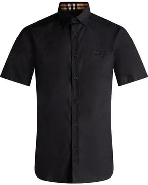 Burberry Shirt Cotton, Elastane - Black