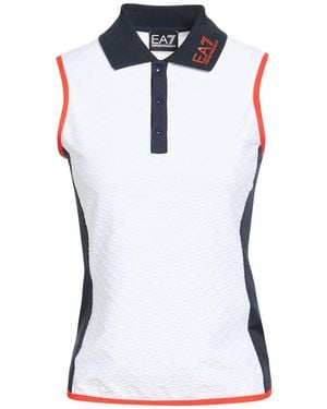 EA7 Polo Shirt Polyester, Elastane - Blue
