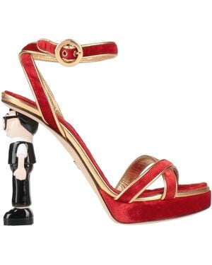 Dolce & Gabbana Sandals Textile Fibers - Red