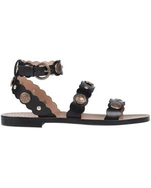 Sandro Sandals Soft Leather - Black
