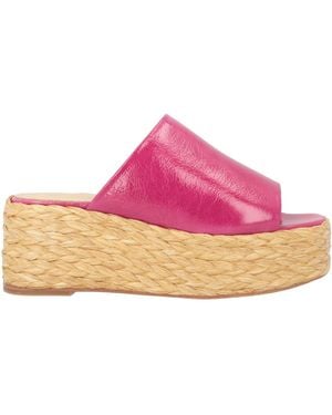 Paloma Barceló Fuchsia Espadrilles Leather - Pink