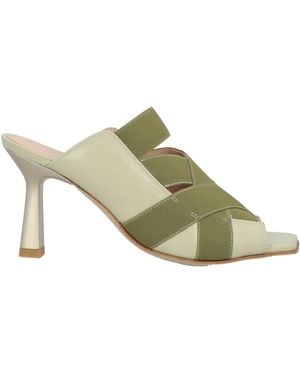 Zinda Sandals Leather, Textile Fibers - Metallic