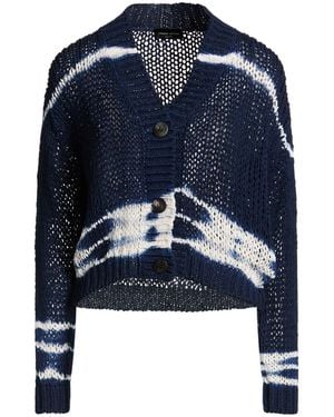 Roberto Collina Midnight Cardigan Cotton, Polyamide - Blue