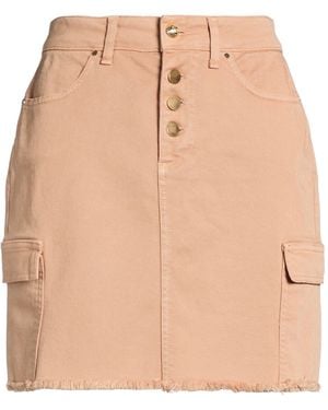 CafeNoir Camel Mini Skirt Cotton, Elastane - Natural