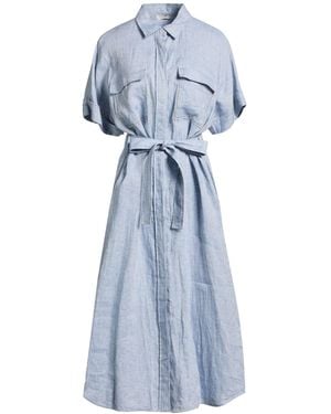 Peserico Midi Dress Linen - Blue