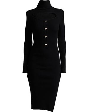 SIMONA CORSELLINI Midi Dress Viscose, Polyester - Black
