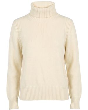 Kangra Cream Turtleneck Cashmere, Wool - Natural