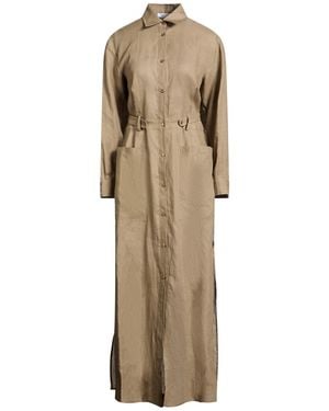 Barba Napoli Military Maxi Dress Cotton - Natural