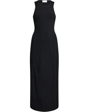 Sportmax Maxi Dress Viscose, Polyamide, Polyester, Elastane - Black