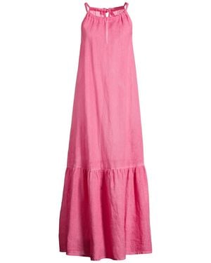 120% Lino Maxi Dress Linen - Pink