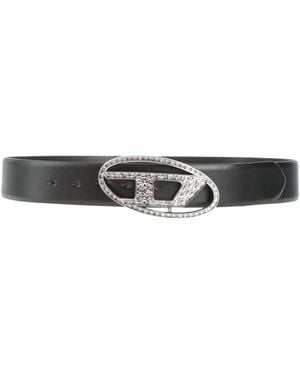 DIESEL Belt Cow Leather, Zamak - Black