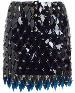 Rabanne Mini Skirt Pvc - Blue