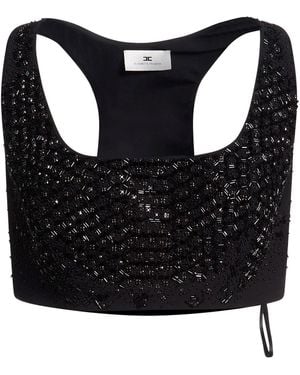 Elisabetta Franchi Top Polyester, Elastane - Black