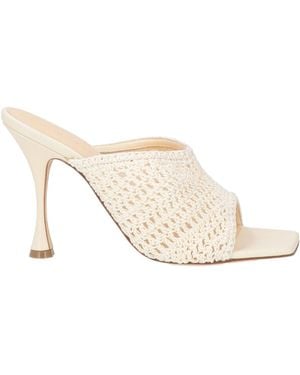 Magda Butrym Cream Sandals Textile Fibers, Leather - Natural