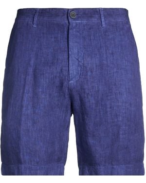 120% Lino Shorts & Bermuda Shorts Linen - Blue