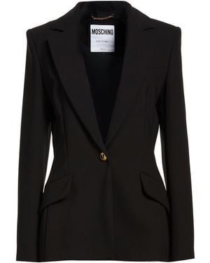 Moschino Blazer Polyester, Elastane - Black