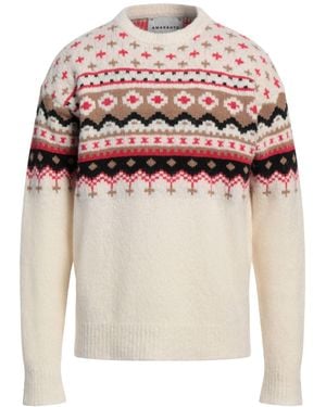 Amaranto Ivory Jumper Wool, Cashmere, Nylon - White