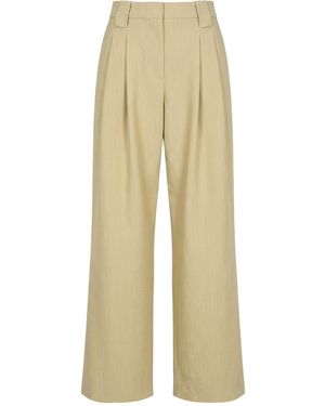 Ganni Pants Recycled Polyester, Viscose, Elastane - Natural