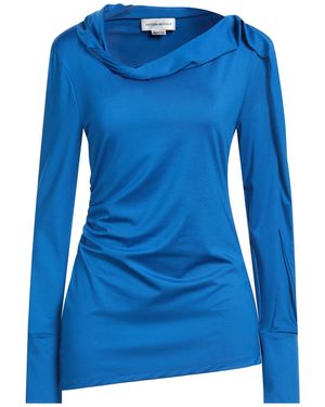 Victoria Beckham T-Shirt Polyester, Elastane - Blue
