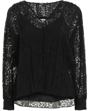 Maje Top Viscose, Polyamide, Linen - Black