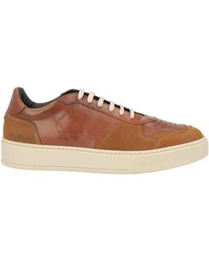 Andrea Ventura Firenze Tan Trainers Leather - Brown