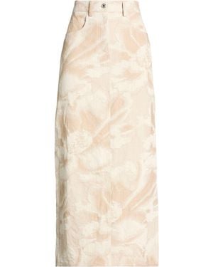 MSGM Sand Denim Skirt Cotton, Polyester - Natural