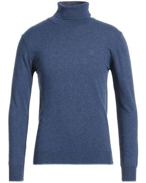 Berna Slate Turtleneck Wool, Viscose, Polyamide, Cashmere - Blue
