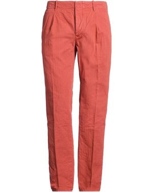 Incotex Rust Pants Cotton, Linen - Red