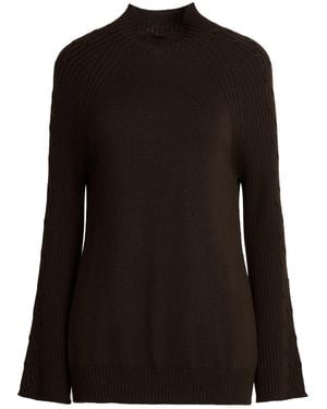 Max Mara Dark Turtleneck Virgin Wool - Black