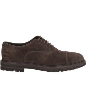 Henderson Dark Lace-Up Shoes Calfskin - Brown